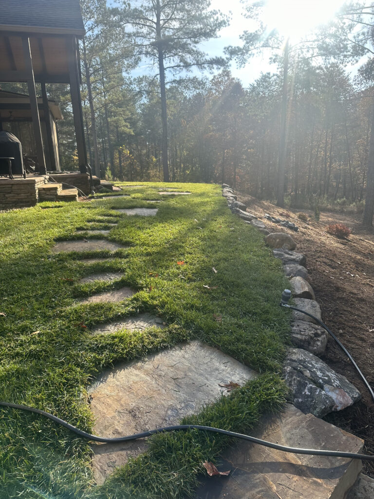 natural stone walkway